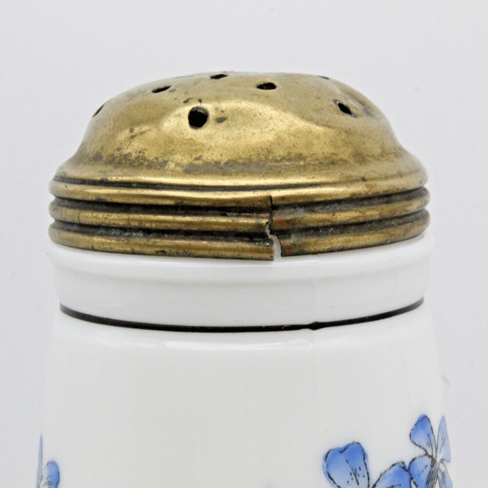 Challinor Taylor Glass Sugar Shaker Muffineer Painted Opalware Florals  Antique - Picture 5 of 9